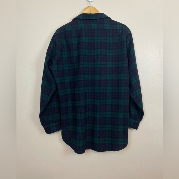 VINTAGE PENDLETON 60’s 100% WOOL PLAID BOARD SHIRT AUTHENTIC BLACK WATCH TARTAN - Picture 4 of 10